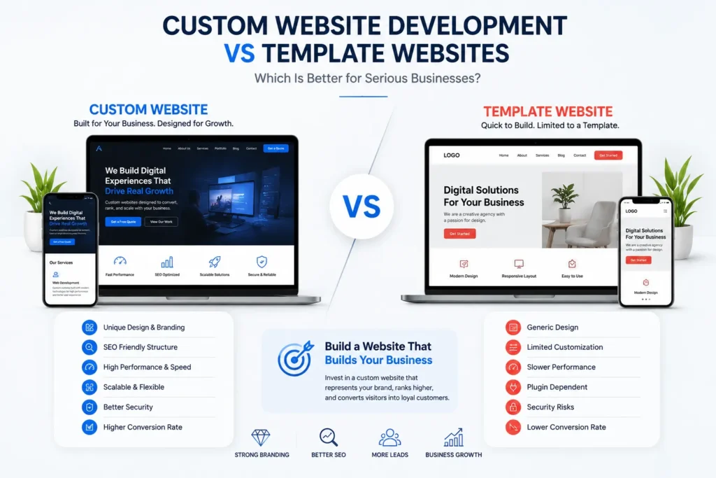 Custom Website Development vs Template Websites: Which Is Better for Serious Businesses?