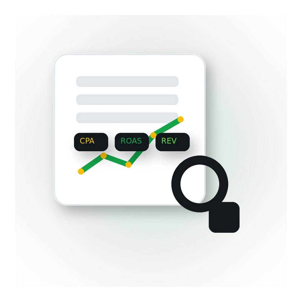 Google Ads CPA ROAS and profit reporting illustration