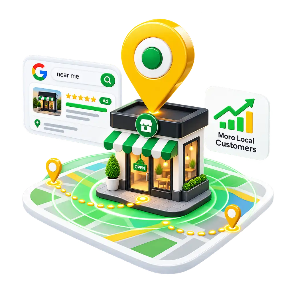 Local & “Near Me” Demand illustration