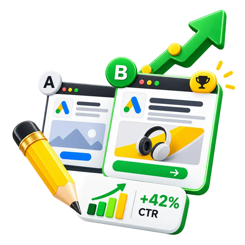 Ad Copy & Creative Testing illustration