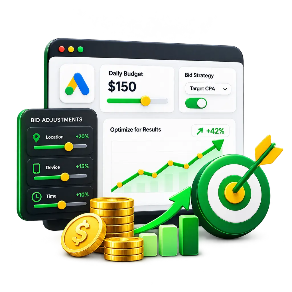 Budget & Bid Optimization illustration