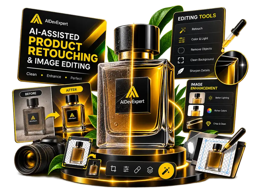 AI-Assisted Retouching & Image Editing illustration