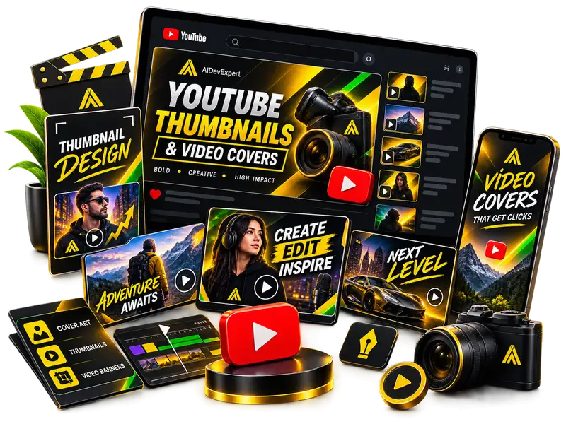 YouTube Thumbnails & Video Covers illustration