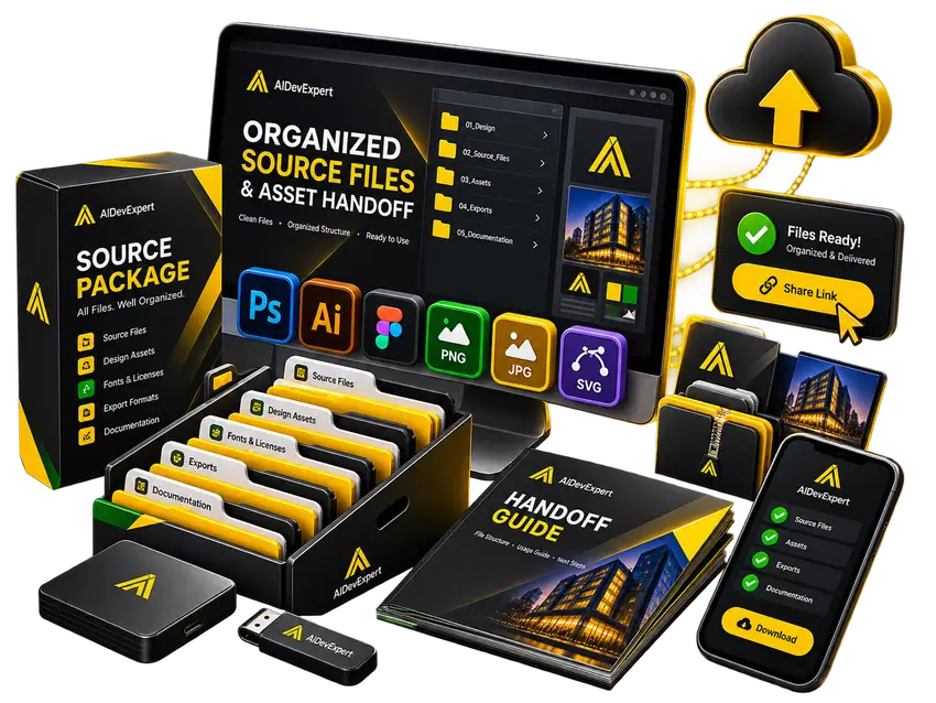 Source Files & Organized Handoff illustration