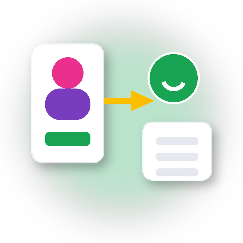 WhatsApp & CRM Handoff illustration