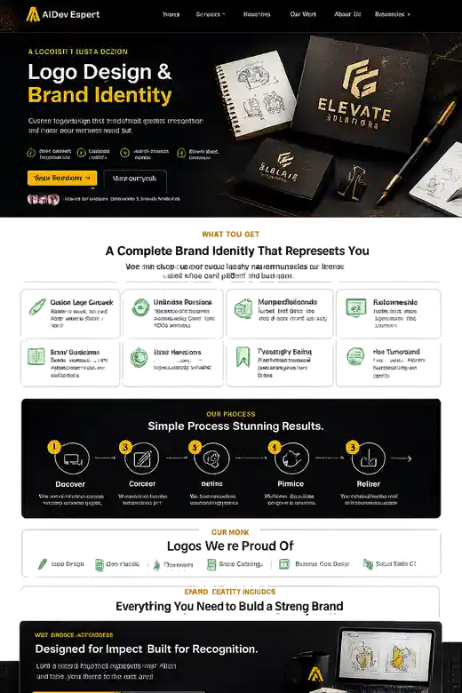 Logo design full page visual presentation