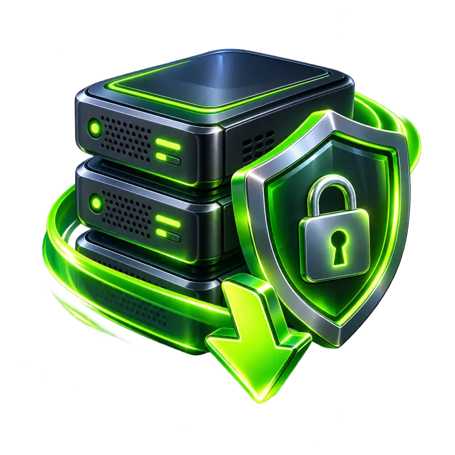 Secure server performance optimization illustration