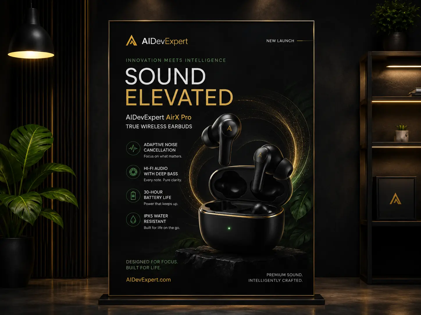 Premium product launch poster concept