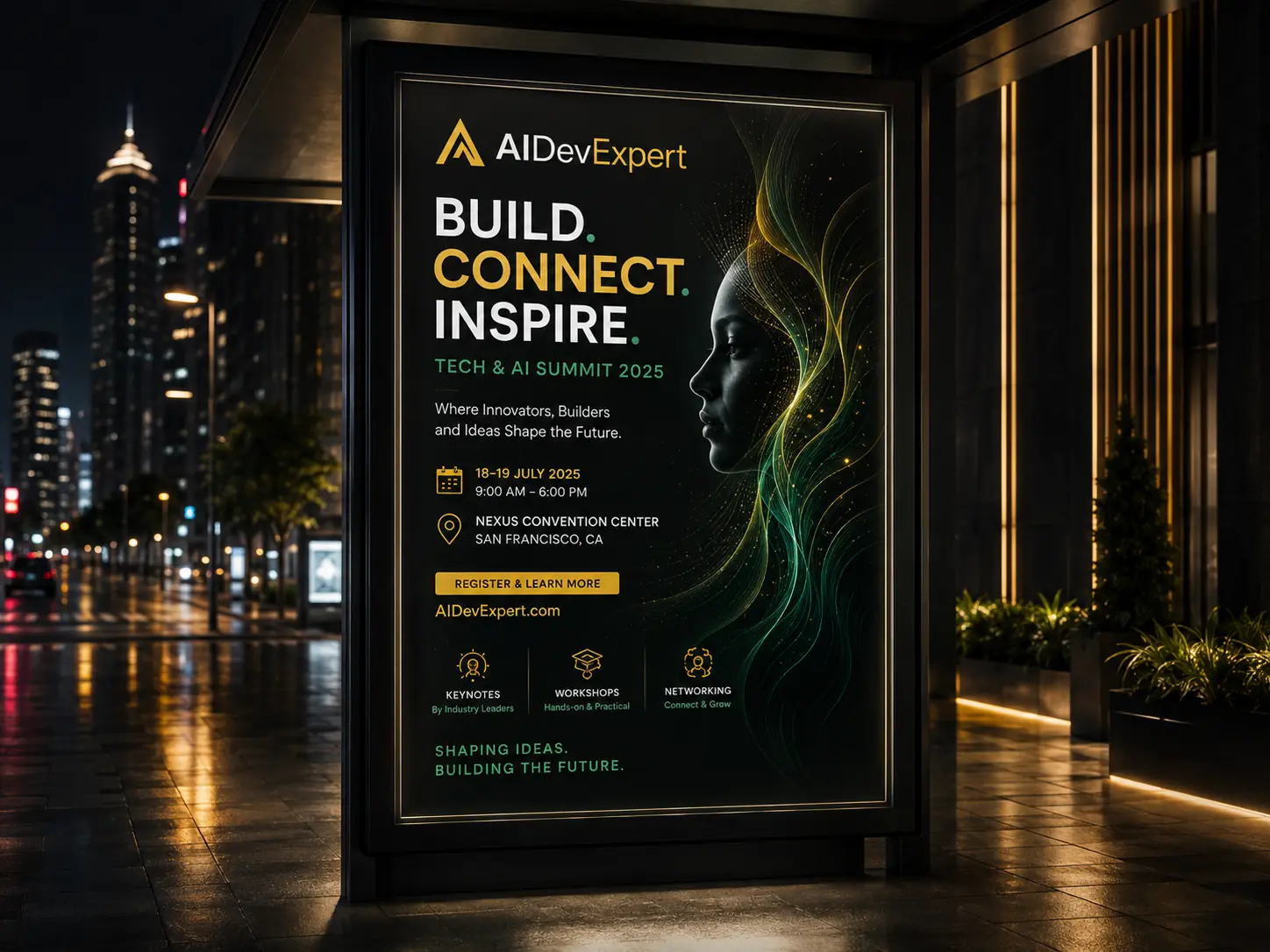 Outdoor event poster placement concept