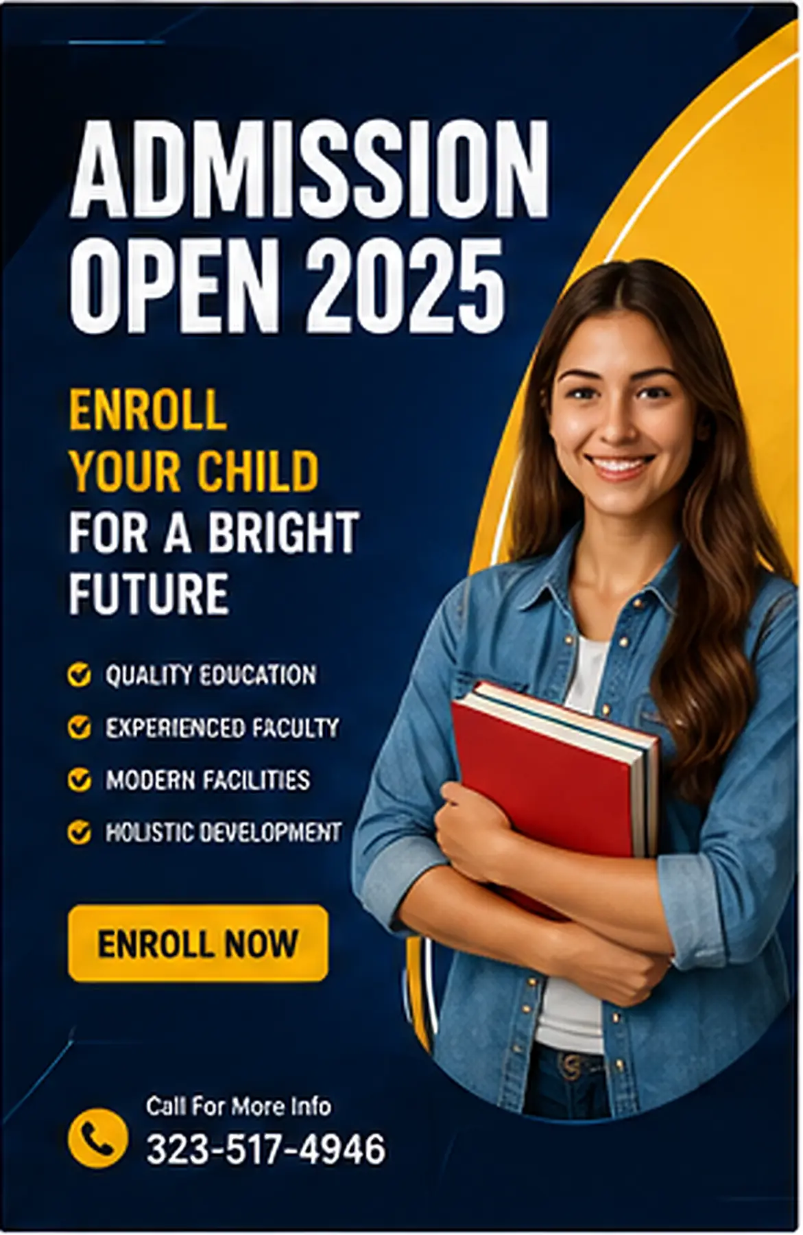 Education admissions poster concept