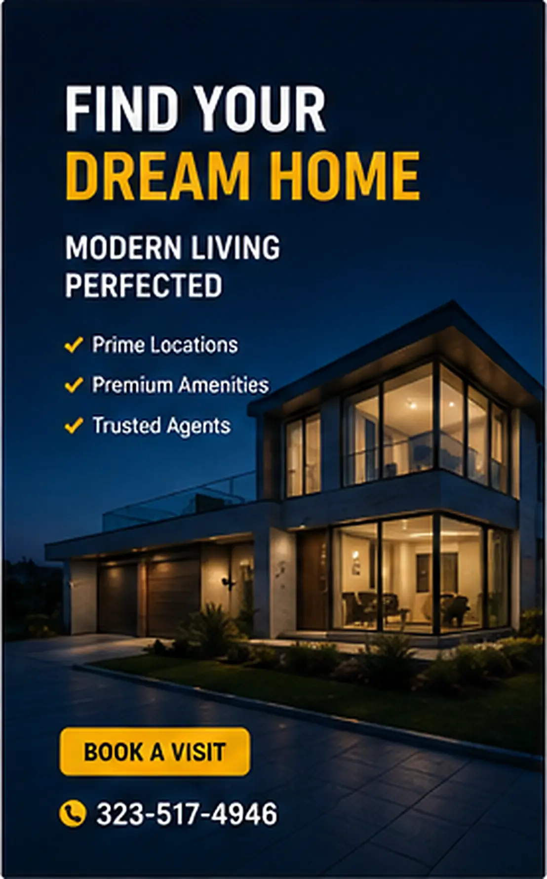 Real estate promotional poster concept
