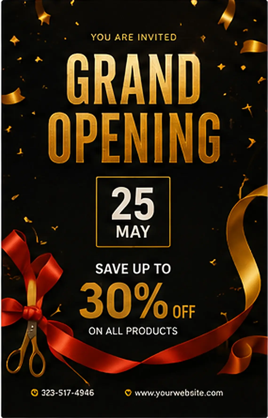 Grand opening promotional poster concept