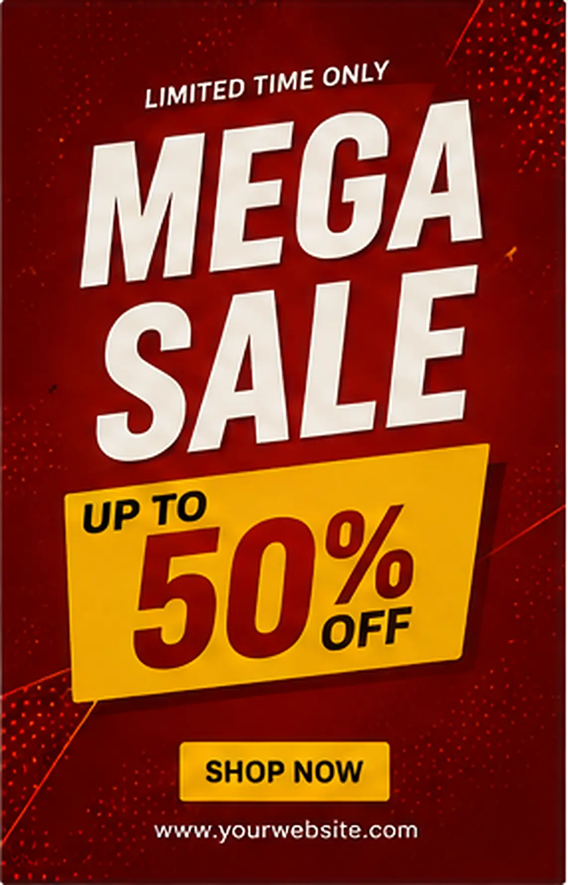 Mega sale poster concept