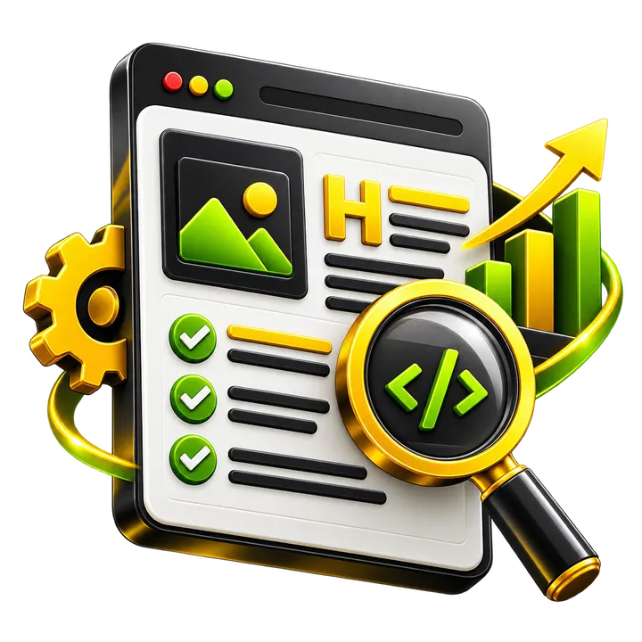 SEO analytics and reporting dashboard illustration