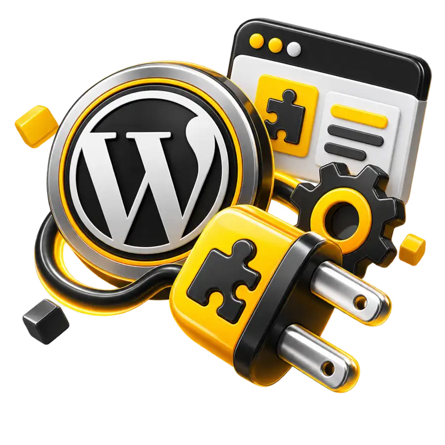 WordPress plugin development and custom functionality integration illustration